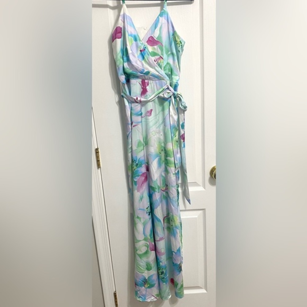 Nicole Miller Floral Watercolor Maxi Dress, Sz XS‎